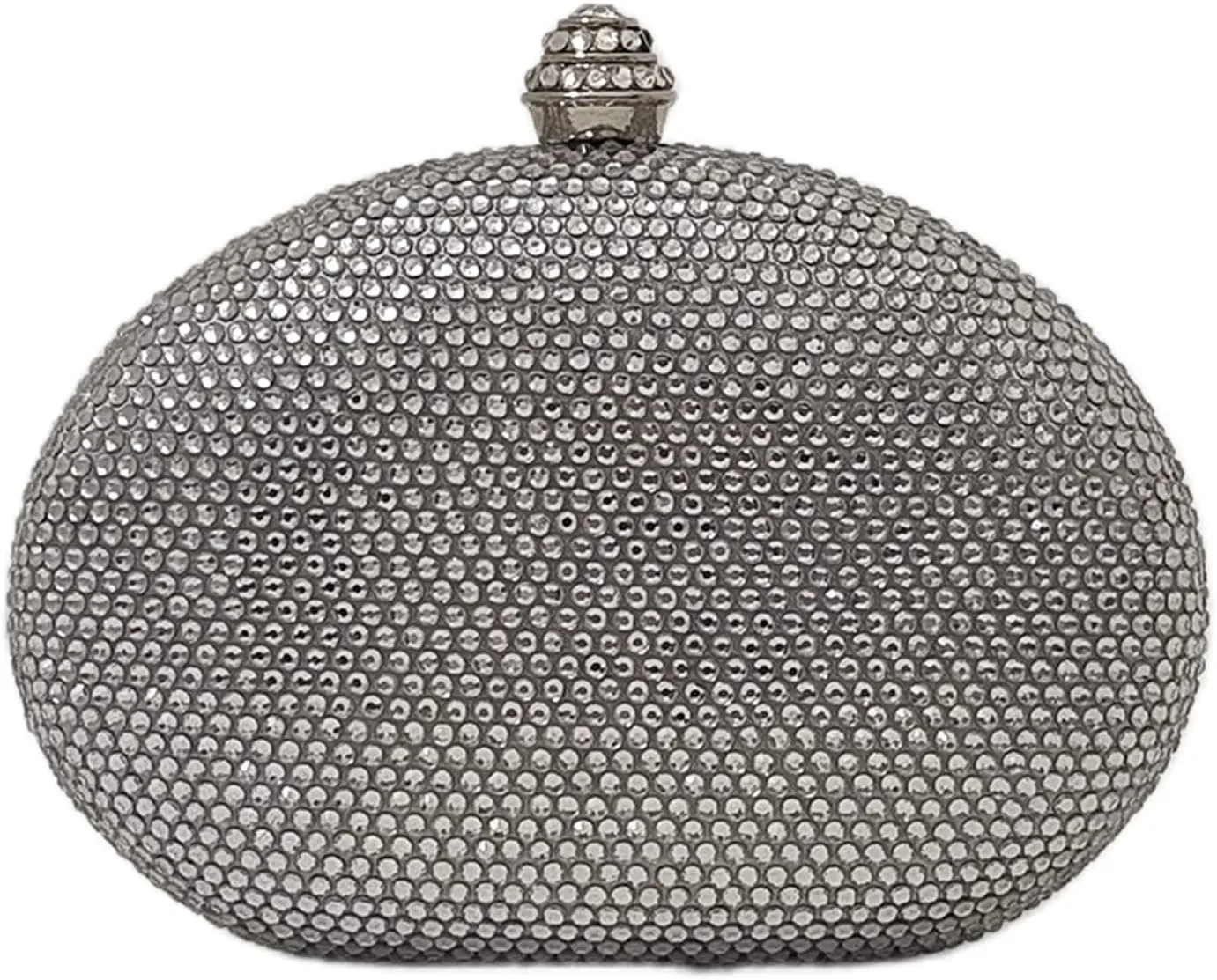 HUANG ZHUANG Egg Shape Crystal Clutch Purse Rhinestone Evening Bag for Women Party Wedding Cute Handbag