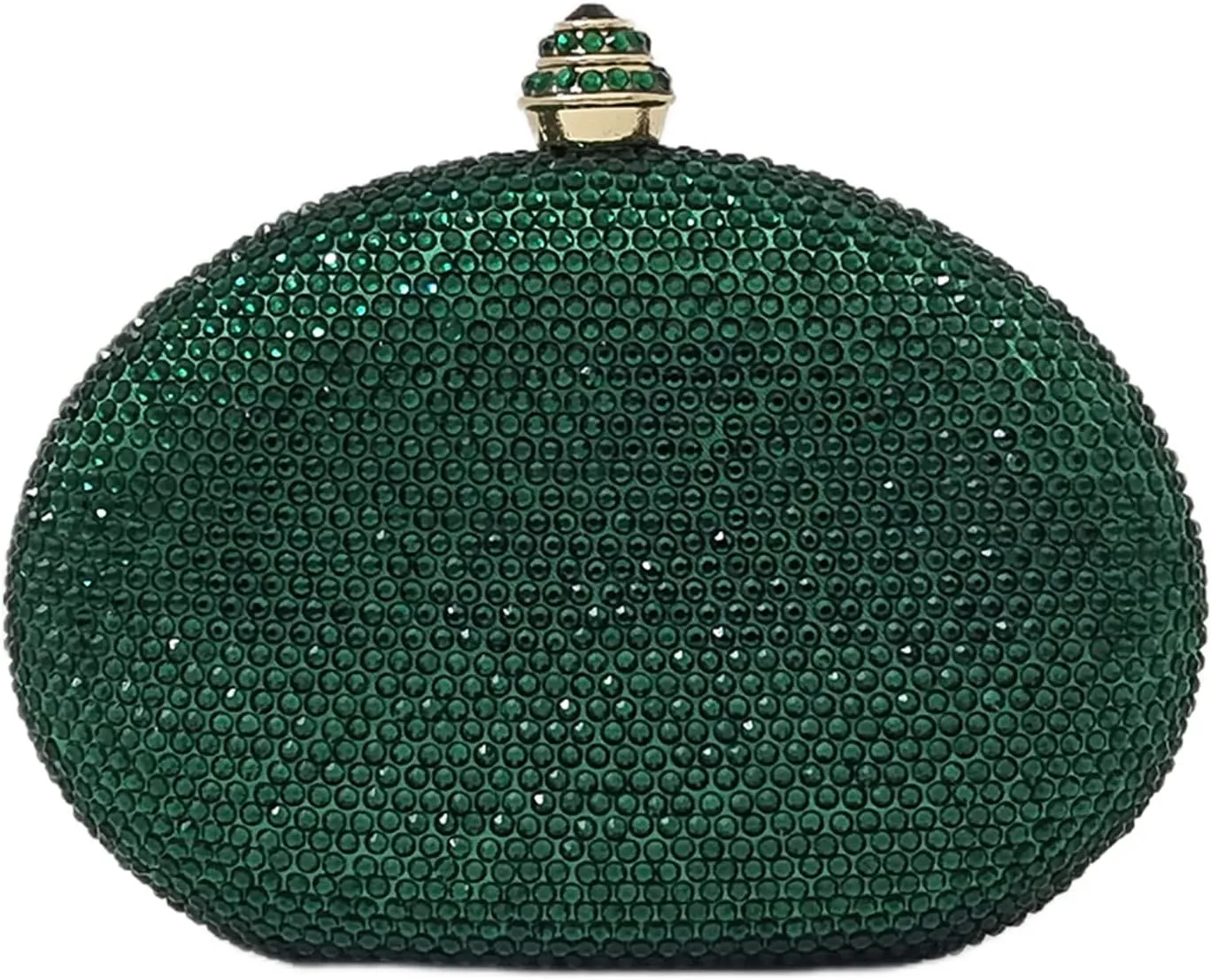HUANG ZHUANG Egg Shape Crystal Clutch Purse Rhinestone Evening Bag for Women Party Wedding Cute Handbag