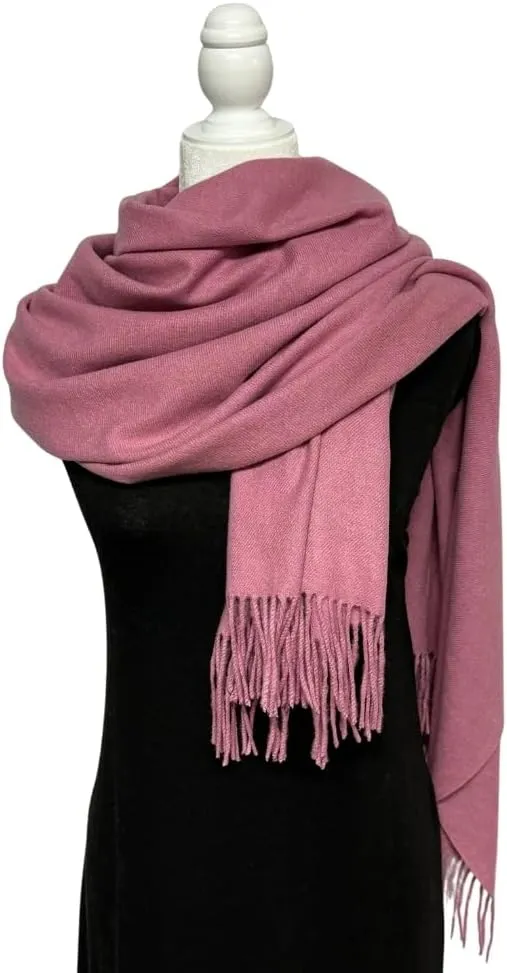 Humble Hilo Soft Wool Scarf or Shawl, Large Winter Wrap Pashmina 74 x 27