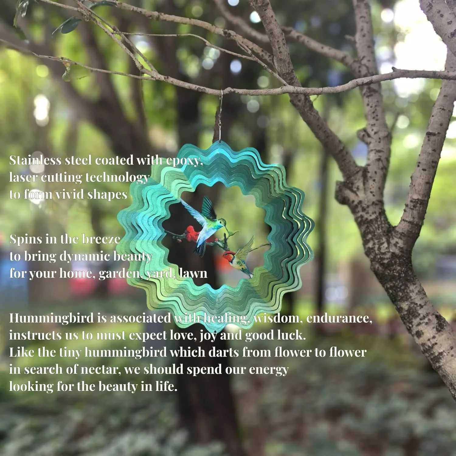 Hummingbird Wind Spinners Hummingbird Gifts for Women/Men Wind Spinner Outdoor Hummmingbird Spinners for Indoor/Outdoor Yard Garden Decor