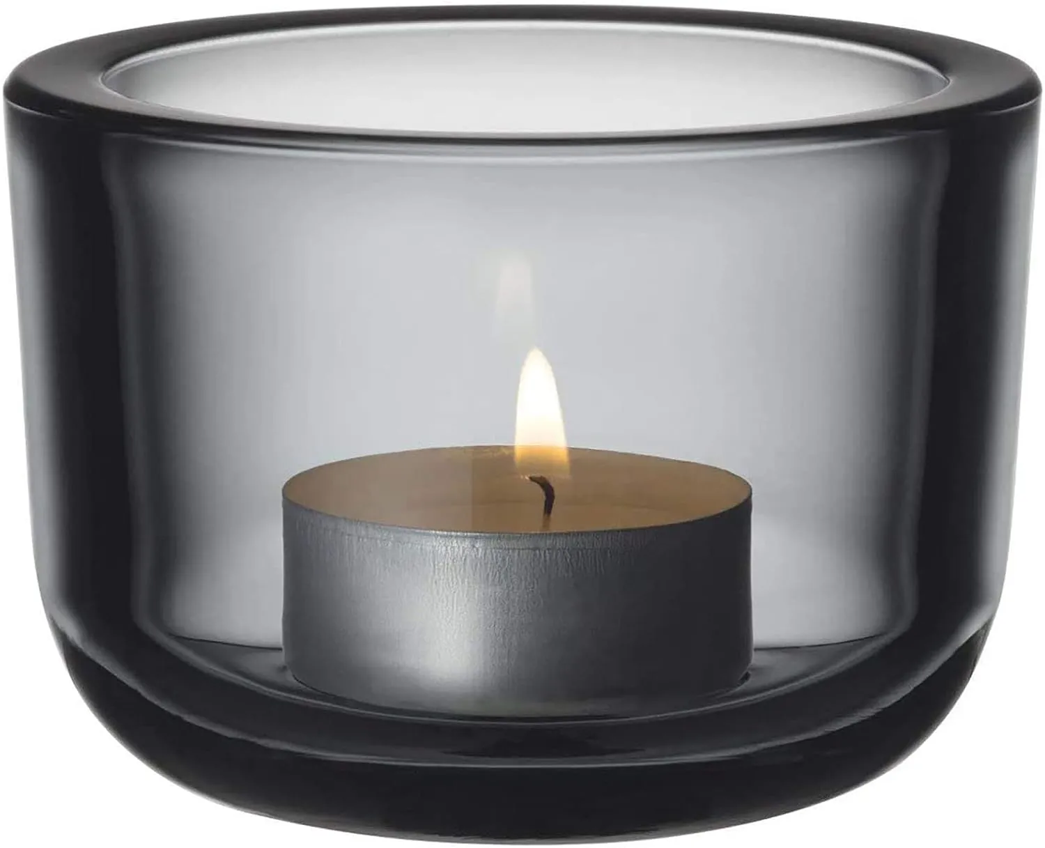 iittala 1026847 Valkea Candle Holder, Gray, Approx. Diameter 3.3 x Height 2.4 inches (85 x 60 mm)