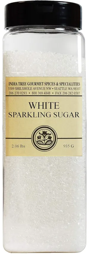 India Tree White Sparkling Sugar, 33 oz | Decorating Sugar for Baking, Beverages & Holiday Treats