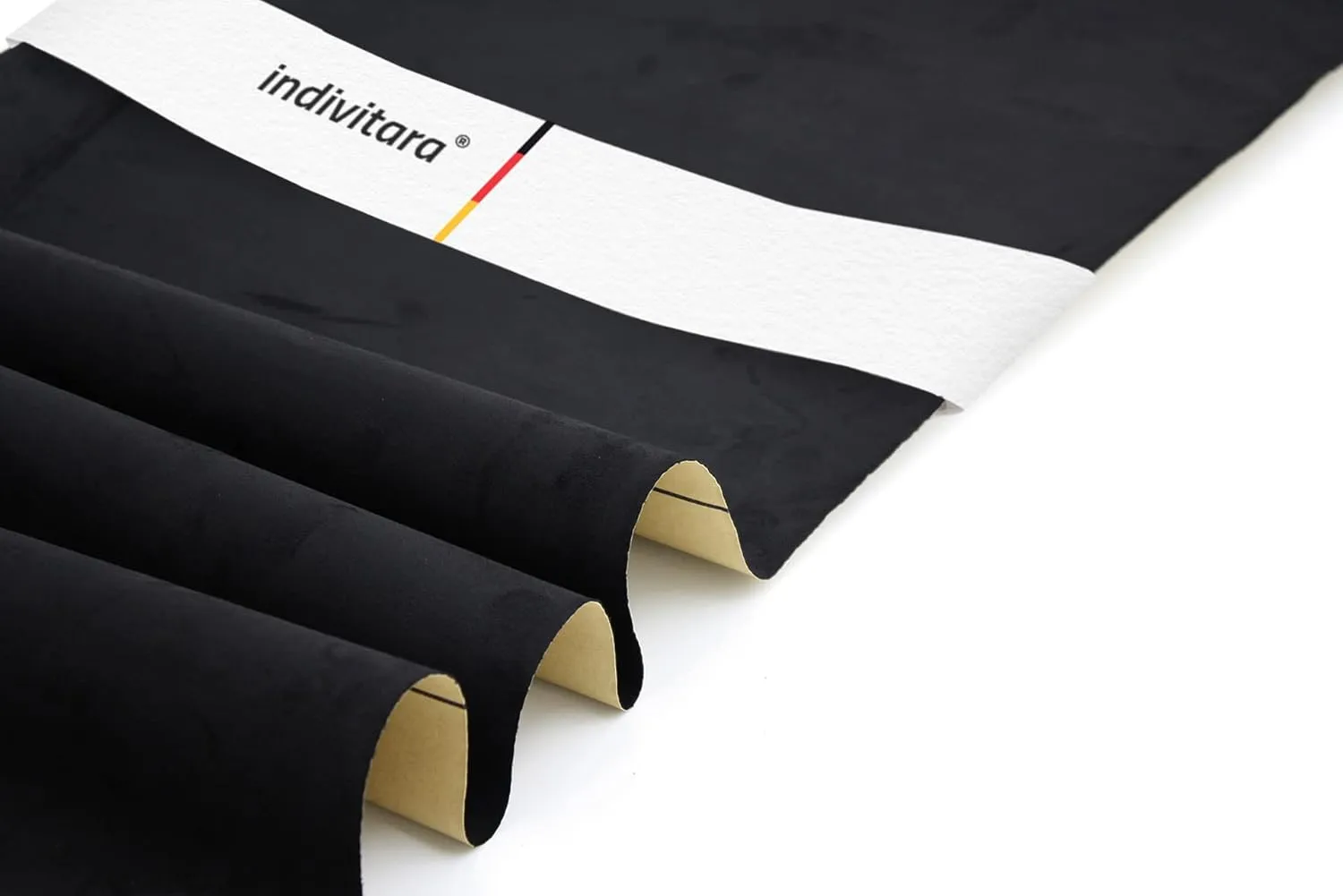 indivitara® Microfiber Suede Fabric self Adhesive car Wrapping Film Imitation Leather - Stretch Elastic Fabric (19.68x50.05in. Premium Black)