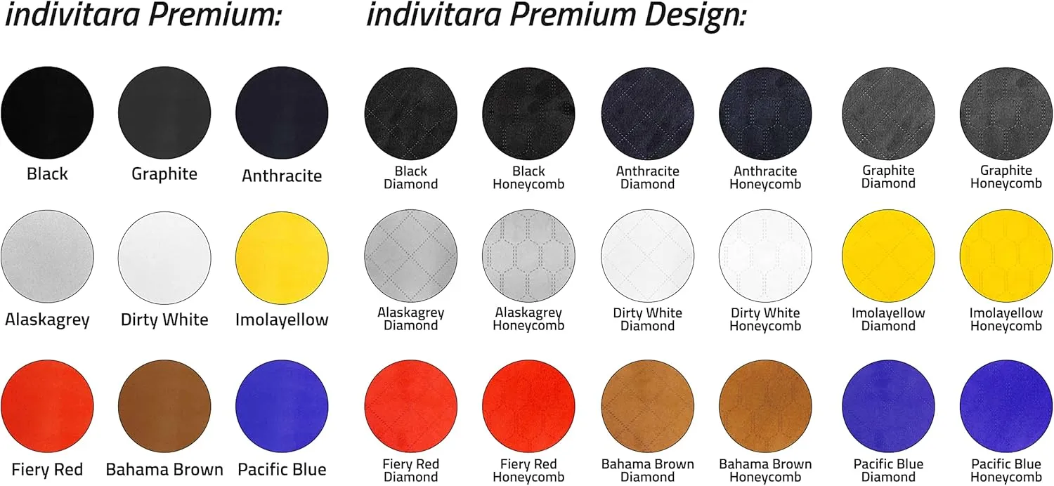 indivitara® Microfiber Suede Fabric self Adhesive car Wrapping Film Imitation Leather - Stretch Elastic Fabric (19.68x50.05in. Premium Black)