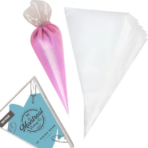 Industrial Strength 15 Inch Disposable Piping Bags | 100 Roll Dispenser Box - 100% Food Grade Disposable Pastry Bags - Cake Decorating Bags, Icing Bags, and Food Preparation Bags