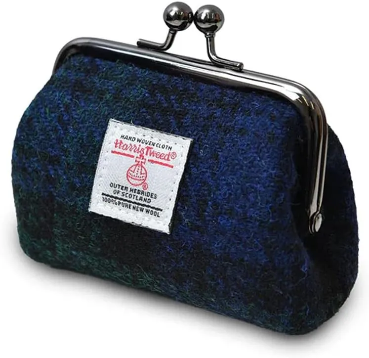 Islander The Coin Purse Made of Harris Tweed (Blackwatch Tartan)