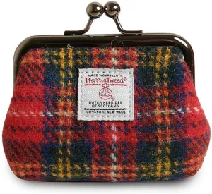 Islander The Coin Purse Made of Harris Tweed (Royal Stewart Tartan)