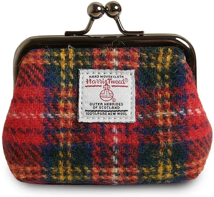 Islander The Coin Purse Made of Harris Tweed (Royal Stewart Tartan)
