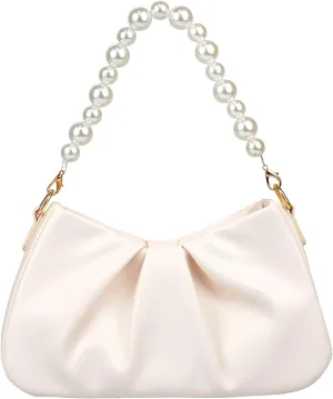 IwIeIaIrI Mini Purse Shoulder Bags - Cute Hobo Tote Handbag Clutch Purses For Women Trendy Pearl Bag