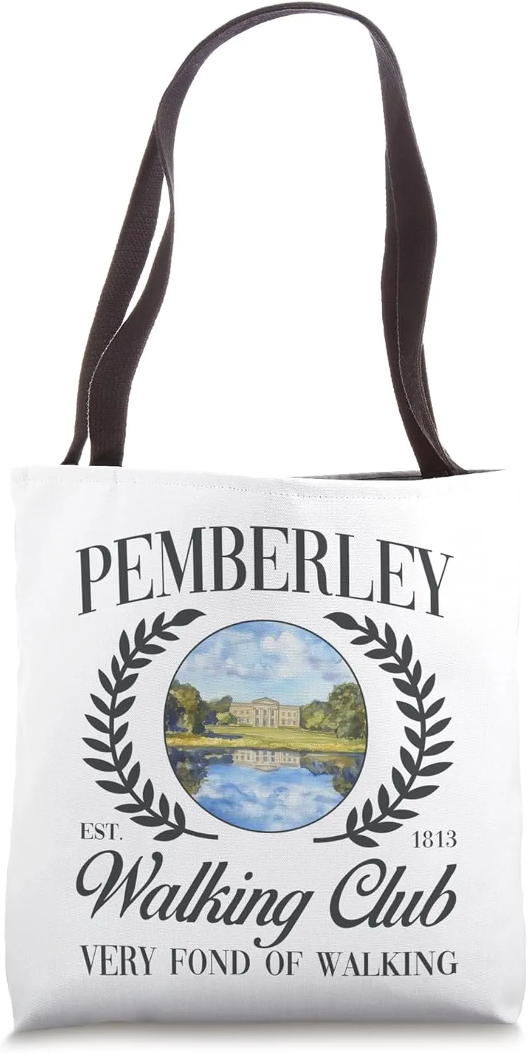 Jane Austen 250th Anniversary Pemberley Walking Club Regency Tote Bag