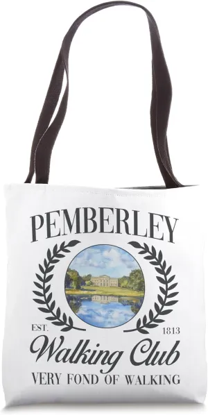 Jane Austen 250th Anniversary Pemberley Walking Club Regency Tote Bag