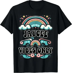 JAYCEE Vibes Only Cute Retro Girls JAYCEE Name T-Shirt