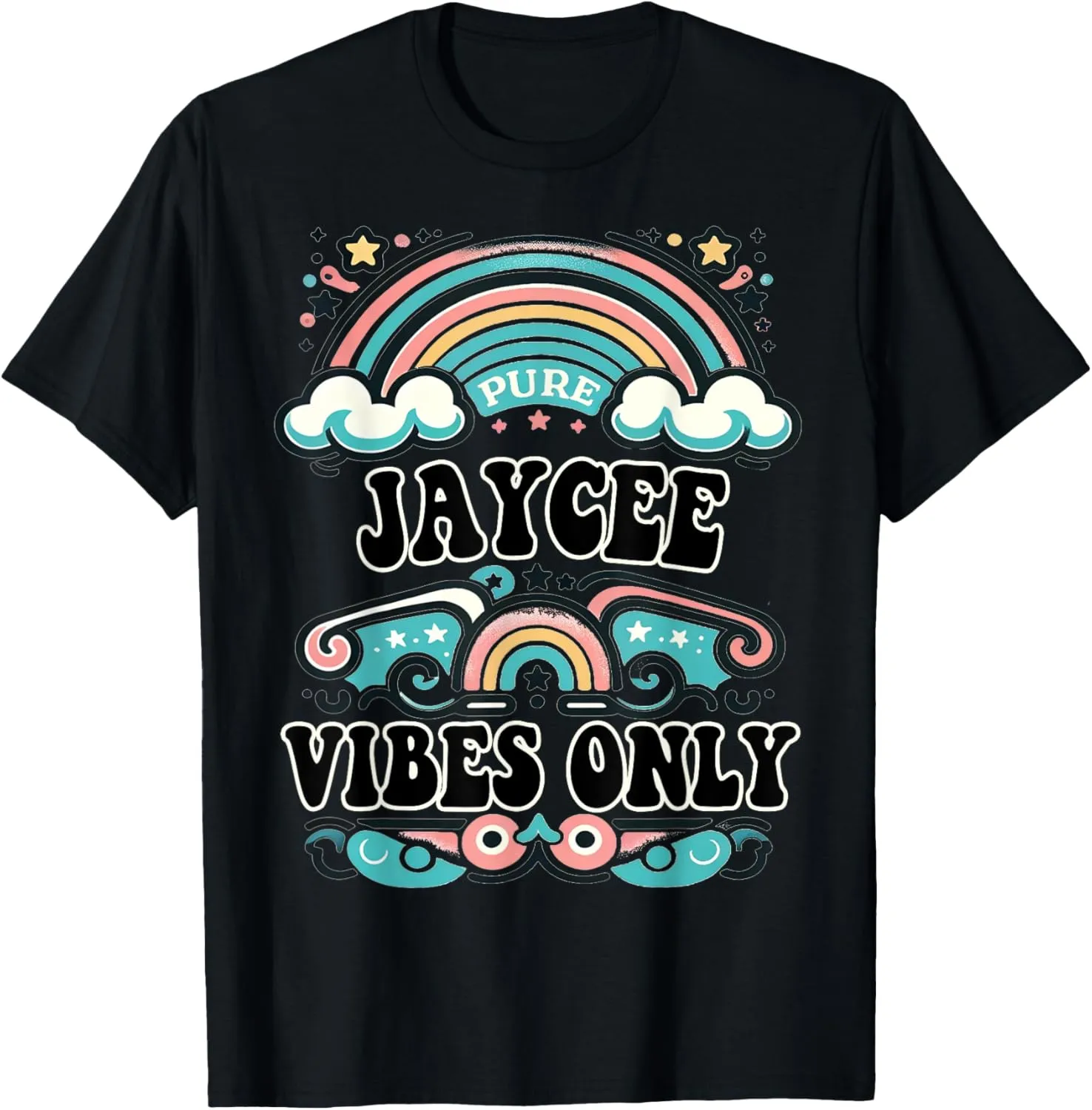 JAYCEE Vibes Only Cute Retro Girls JAYCEE Name T-Shirt