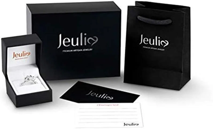 Jeulia Engagement Wedding Ring Set for Women 925 Silver 5.2 Carat Radiant Cut Cubic Zirconia Promise Anniversary Rings with Side Stones…
