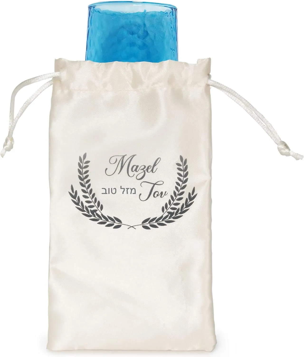 Jewish Wedding Chuppah Breaking Glass, Wedding Gifts for Couples, Jewish Gift for Wedding Engagement Marriage Anniversary, Ceremony Color Vessel for Groom with Drawstring Bag