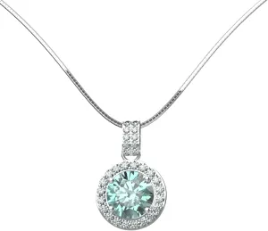 JiuZhou 2025 New 1-2 carat moissanite necklace for Women in D color (VVS1) | S925 Sterling Silver valentines day gifts for Her | Adjustable Fine Jewelry with Rose Gift Box | Hypoallergenic Girlfriend Present | 925 Sterling Silver necklace