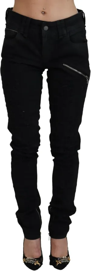 John Galliano Chic Mid Waist Flared Black Women's Jeans