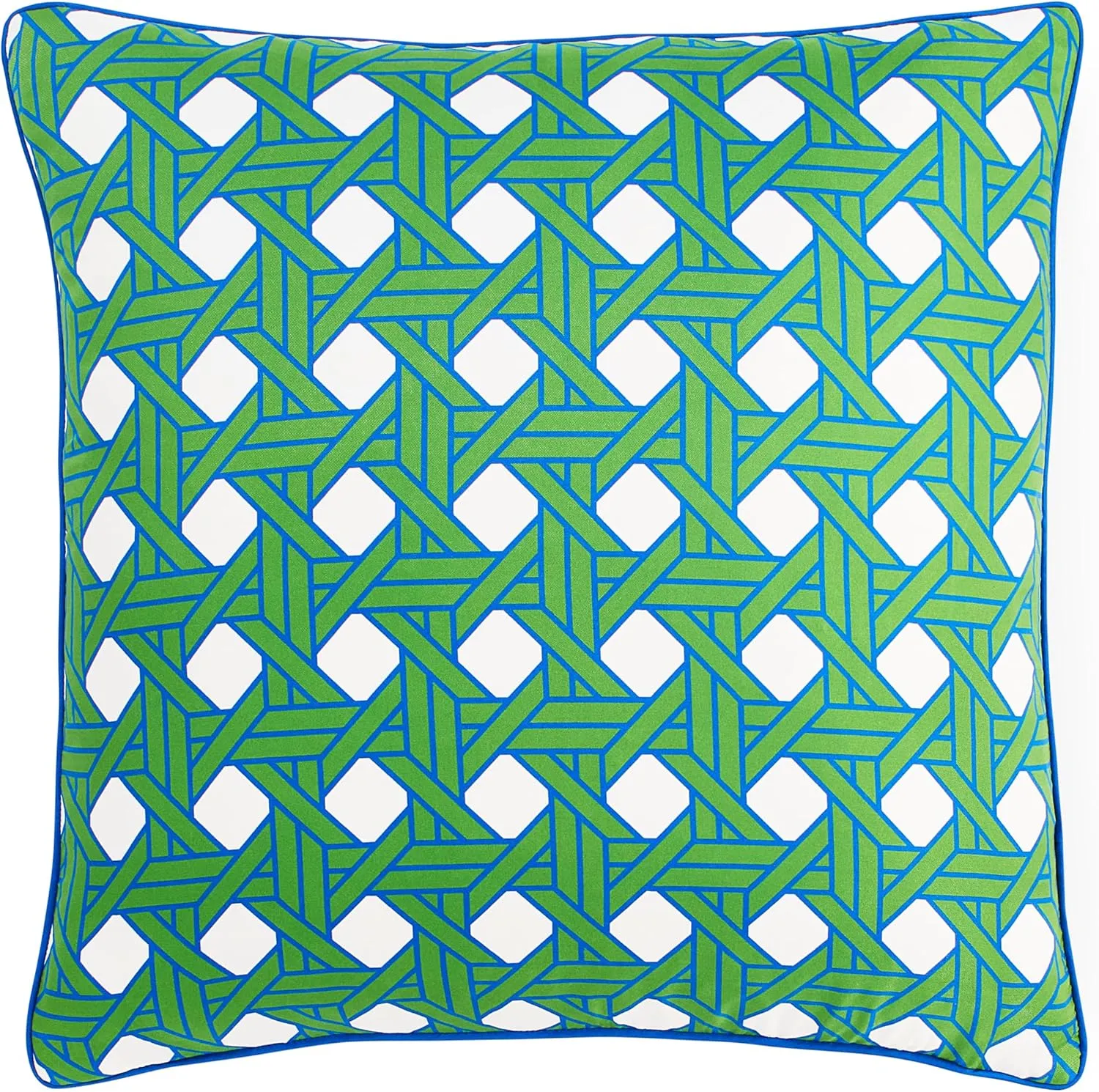 Jonathan Adler Basketweave Pillow-Green-18 x 18" Throw Pillow, Green