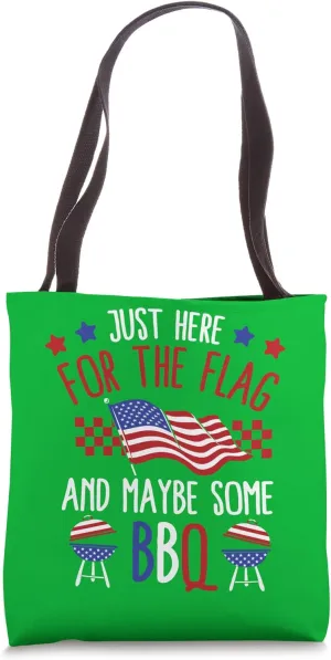 Just here for the flag and maybe some BBQ Tote Bag