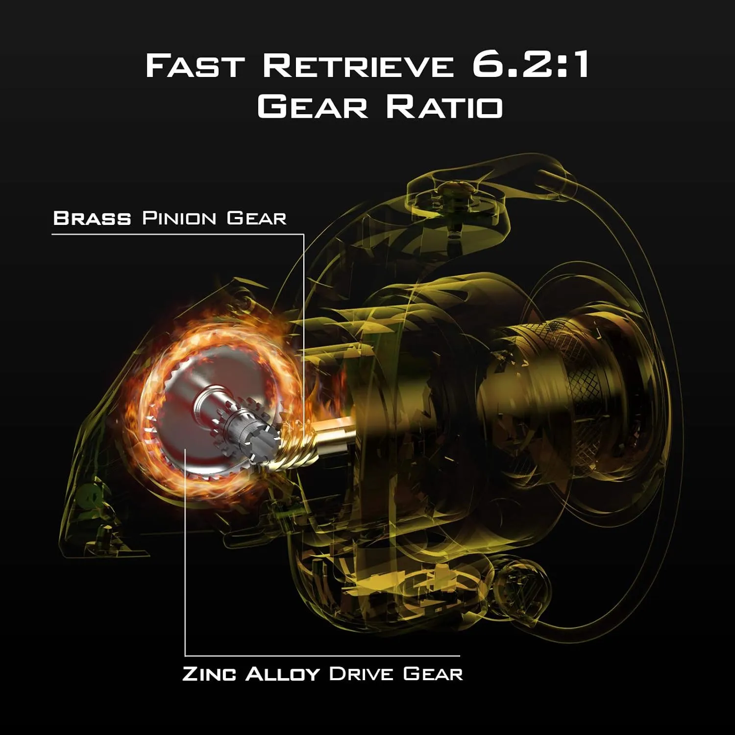 KastKing Valiant Eagle Gold Spinning Reel - 6.2:1 High-Speed Gear Ratio, Freshwater and Saltwater Fishing Reel, Faster Line Retrieve, Braid Ready Spool, 7 1 Shielded Stainless Steel Ball Bearings