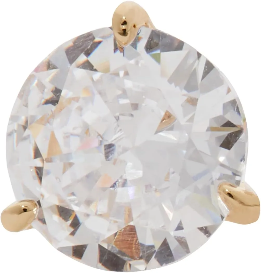 Kate Spade New York® Brilliant Statements Trio Prong Studs Earrings – Gold Plated – Brass – Post Back Closure