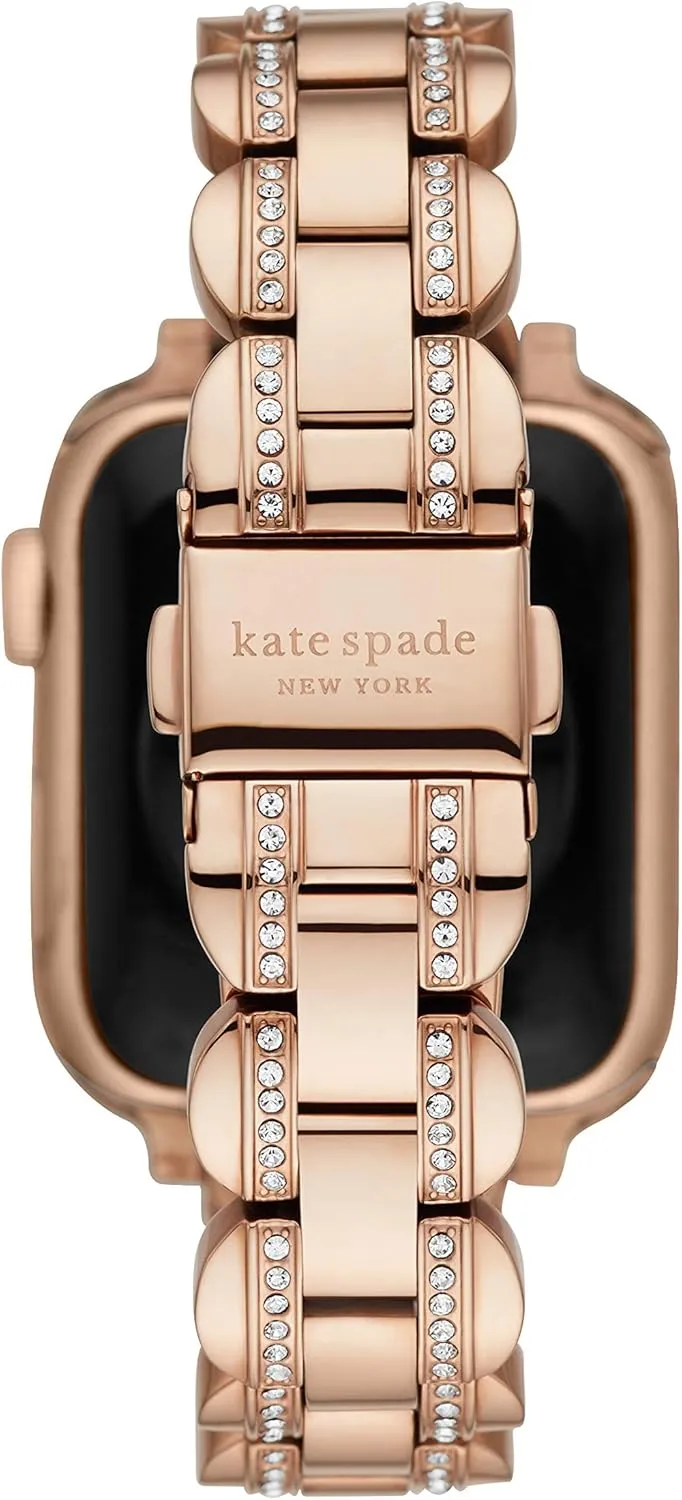 Kate Spade New York Designer Interchangeable Stainless Steel Band Compatible with Your 38/40/41mm Apple Watch Series 9/8/7/6/5/4/3/2/1/SE