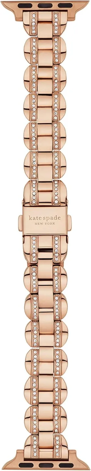 Kate Spade New York Designer Interchangeable Stainless Steel Band Compatible with Your 38/40/41mm Apple Watch Series 9/8/7/6/5/4/3/2/1/SE