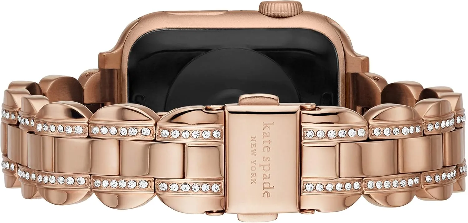 Kate Spade New York Designer Interchangeable Stainless Steel Band Compatible with Your 38/40/41mm Apple Watch Series 9/8/7/6/5/4/3/2/1/SE