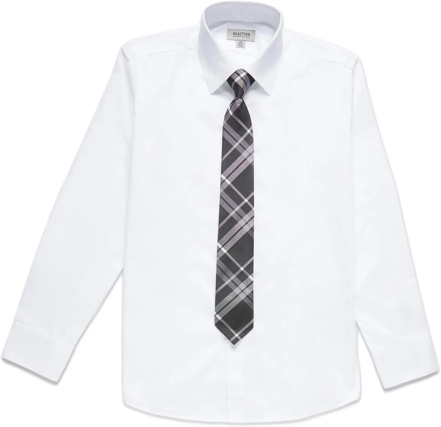 Kenneth Cole REACTION Boys' Dress Shirt with Clip-on Tie Set, Sizes 8-20
