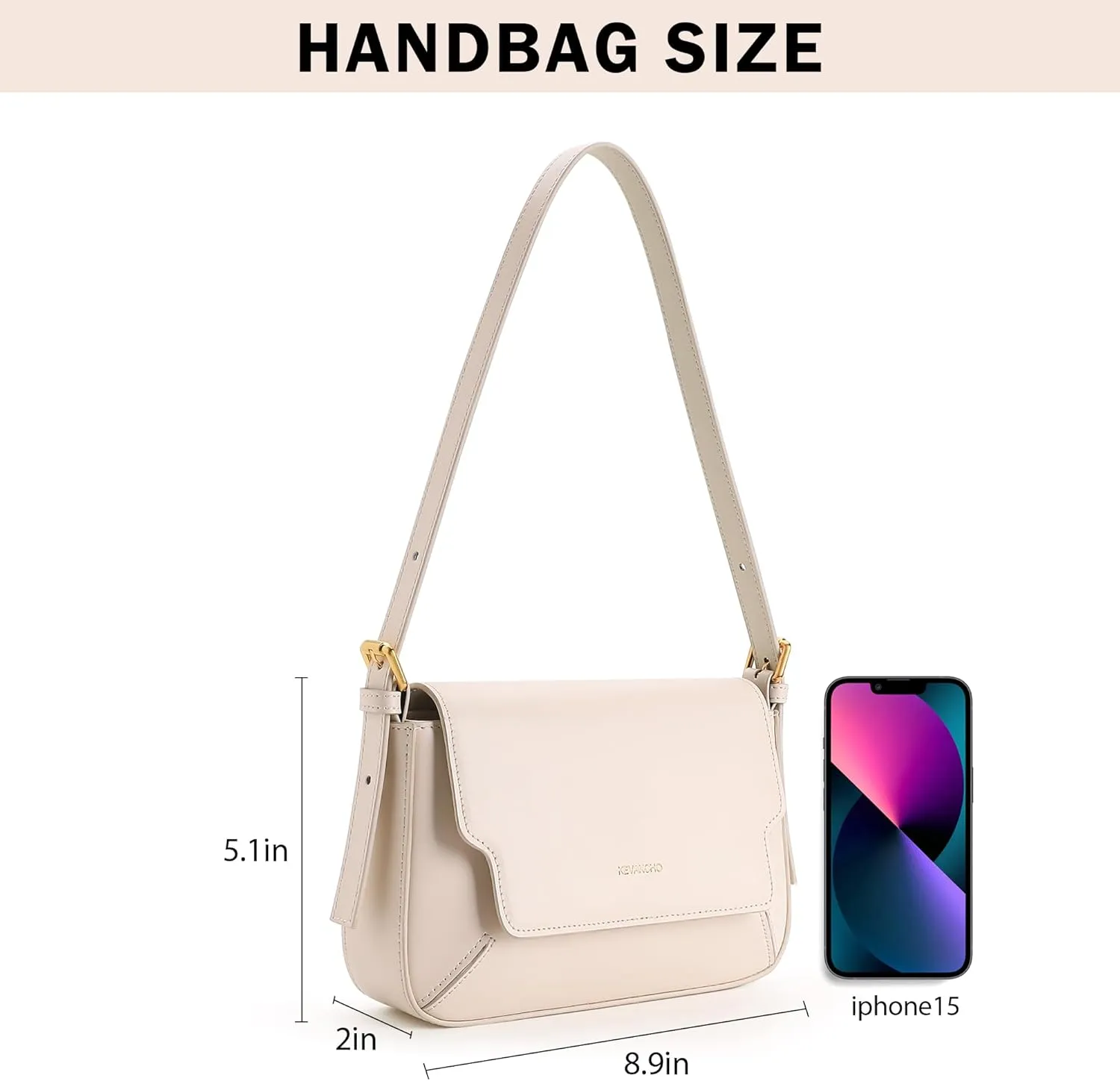 KEVANCHO Leather Shoulder Bag for Women, Women's Fashion Handbags Tote Clutch Bag with Zipper, Gifts for Her