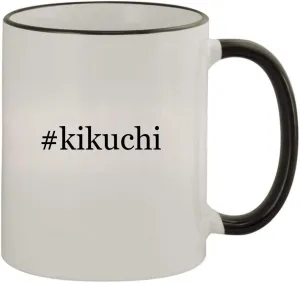 #kikuchi - 11oz Colored Handle and Rim Coffee Mug, Black