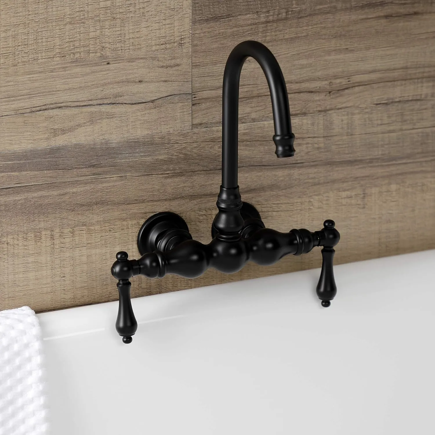 Kingston Brass AE1T0 Aqua Vintage Clawfoot Tub Faucet, Matte Black