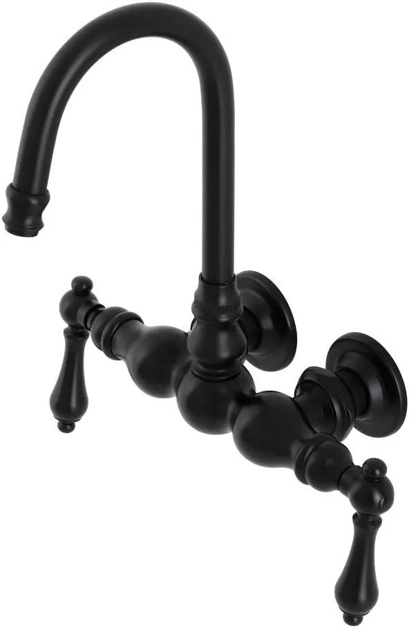 Kingston Brass AE1T0 Aqua Vintage Clawfoot Tub Faucet, Matte Black