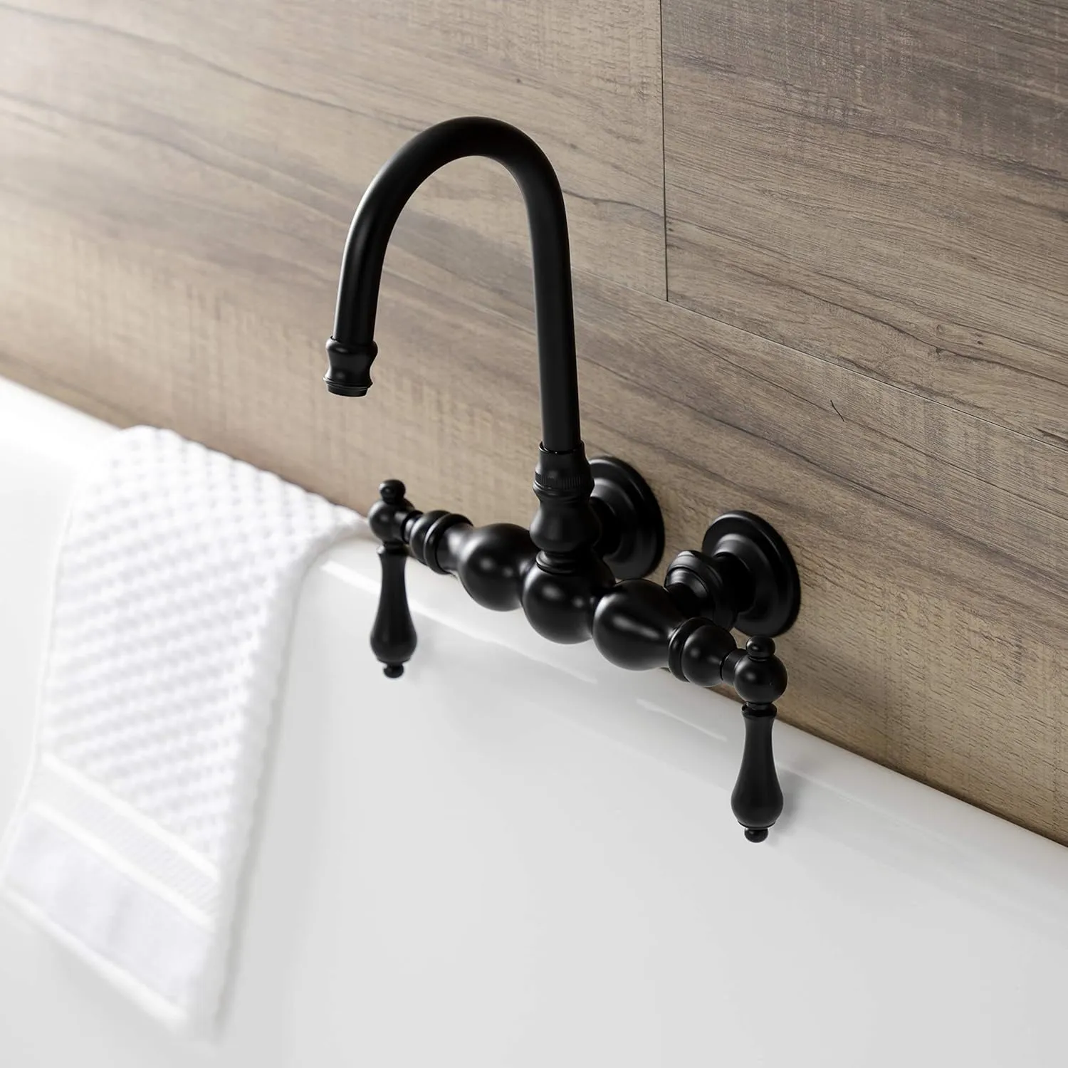 Kingston Brass AE1T0 Aqua Vintage Clawfoot Tub Faucet, Matte Black