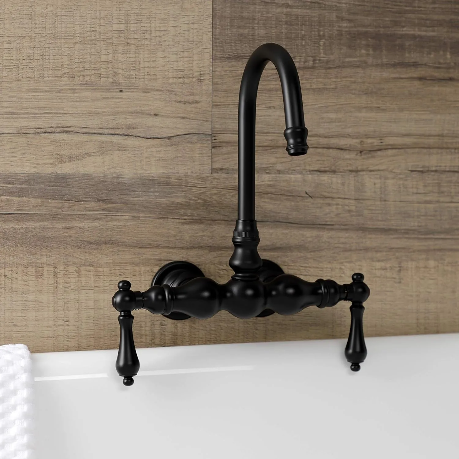 Kingston Brass AE1T0 Aqua Vintage Clawfoot Tub Faucet, Matte Black