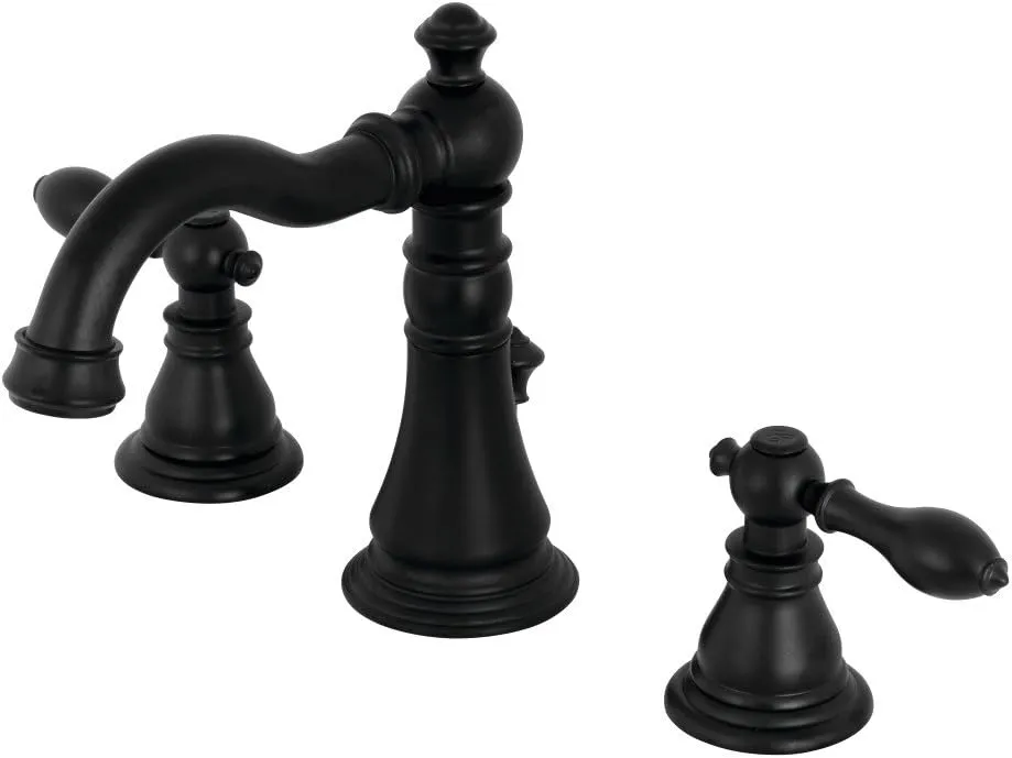 Kingston Brass FSC1970ACL American Classic Widespread Bathroom Faucet, 8 x 5.19 x 6, Matte Black