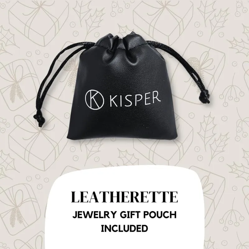 KISPER 18K Gold Plated Stainless Steel Personalized Name Pendant Necklace
