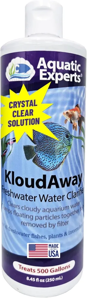 KloudAway Freshwater Aquarium Water Clarifier - Clears Cloudy Water, Water Clarifier for Fish Tank, Made in USA, Aquatic Experts (250 ml)