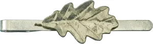 Large Oak Leaf Tie Clip, Oak Leaf Tie Slide, Oak Leak Accessories, Handcast, in Fine Pewter, by William Sturt