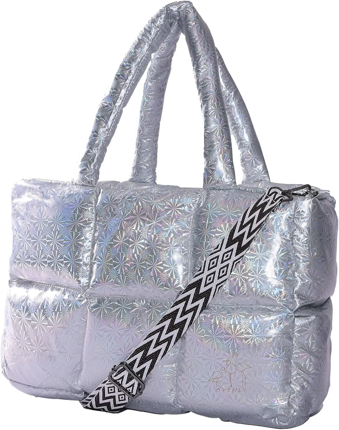 Large Puffer Tote Bag Handbags for Women Shoulder Bags Lightweight Winter Down Cotton Padded Puffy Tote Bag