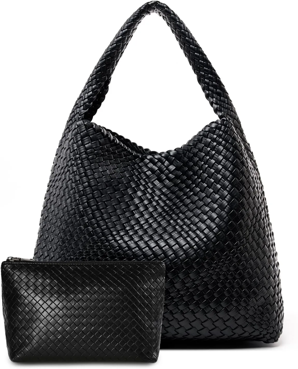 Large Woven Tote Bag for Women Weave Purse Woven Leather Handbag