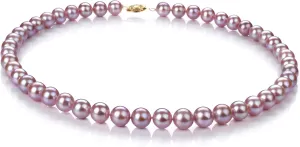 Lavender 8.5-9mm AA Quality Freshwater Cultured Pearl Necklace for Women