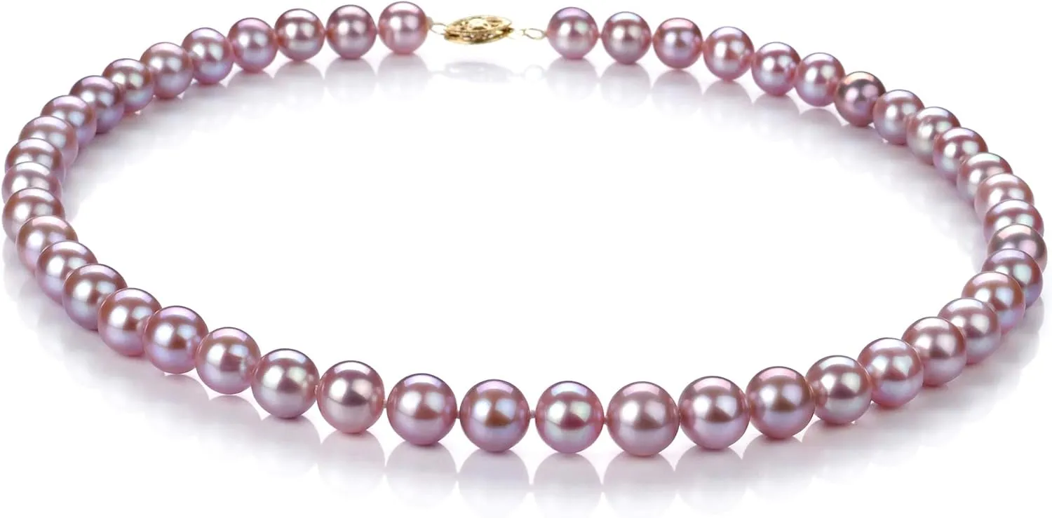 Lavender 8.5-9mm AA Quality Freshwater Cultured Pearl Necklace for Women