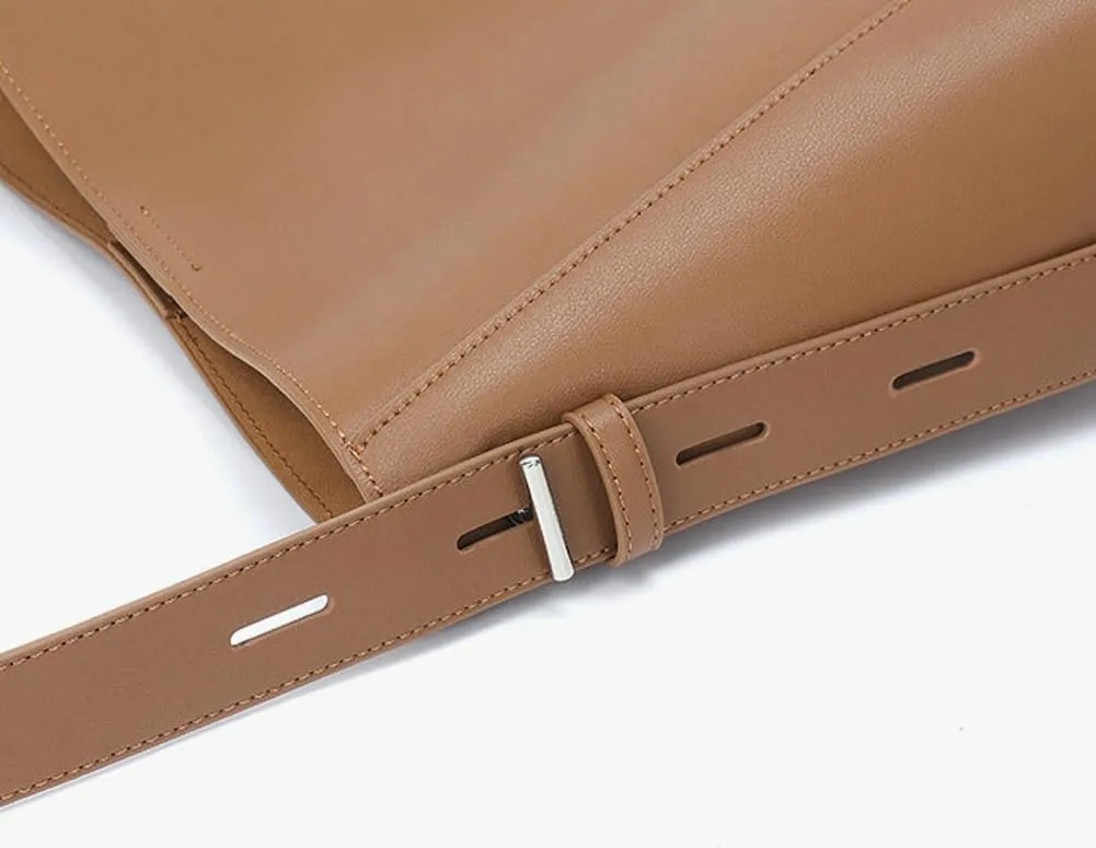 Leather Bucket Tote Purse for Women Designer Top-Handle Handbags for Women Shoulder Bag with Pockets and Magnetic Snap