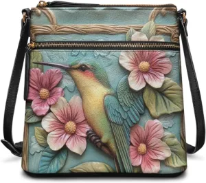 Leather Hobo Bags for Women Crossbody Trendy Shoulder Purses Multi Pockets