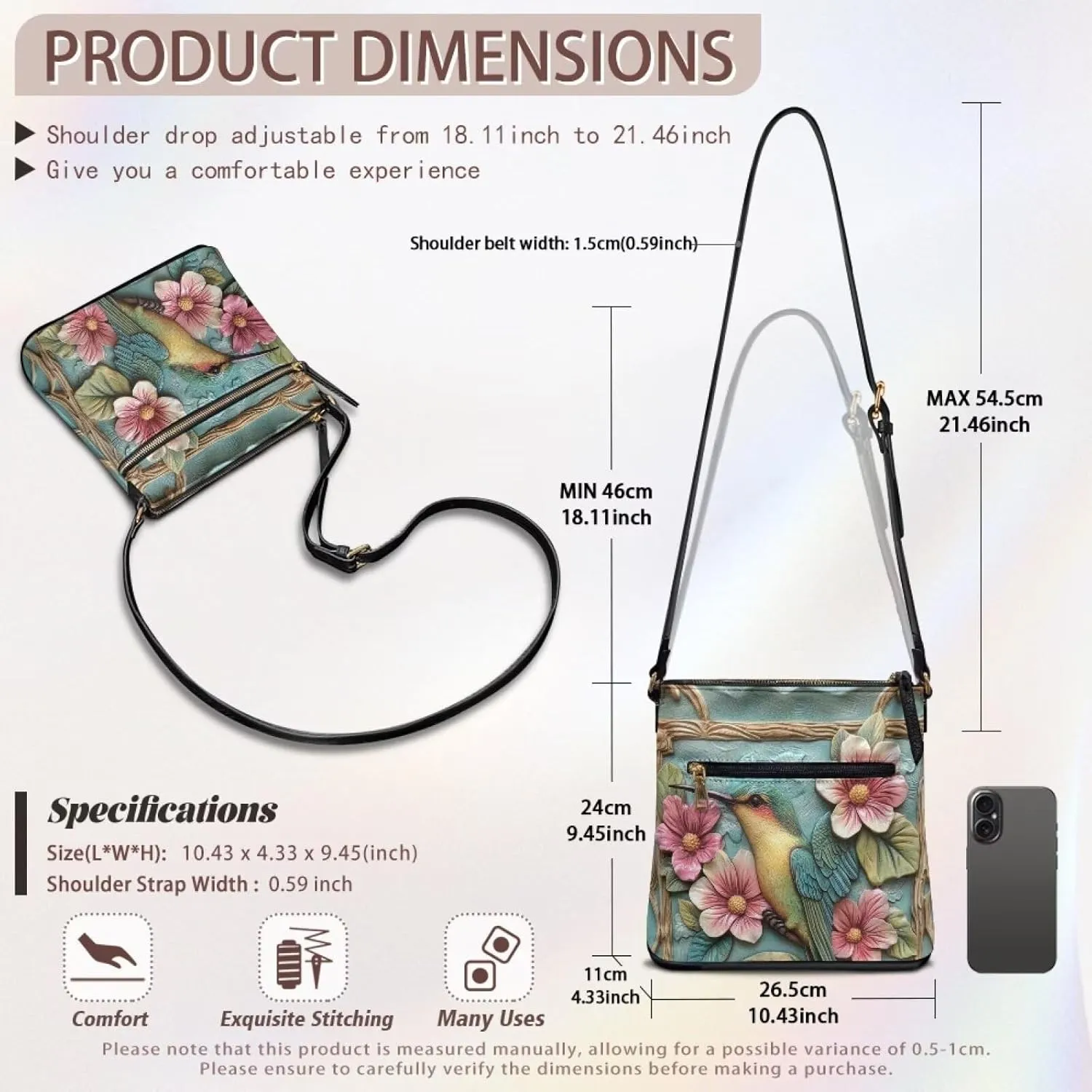 Leather Hobo Bags for Women Crossbody Trendy Shoulder Purses Multi Pockets