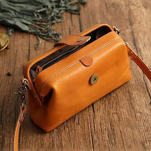 Leather Retro Handmade Bag, Ladies Vintage Leather Purse Shoulder Purses Messenger Bag