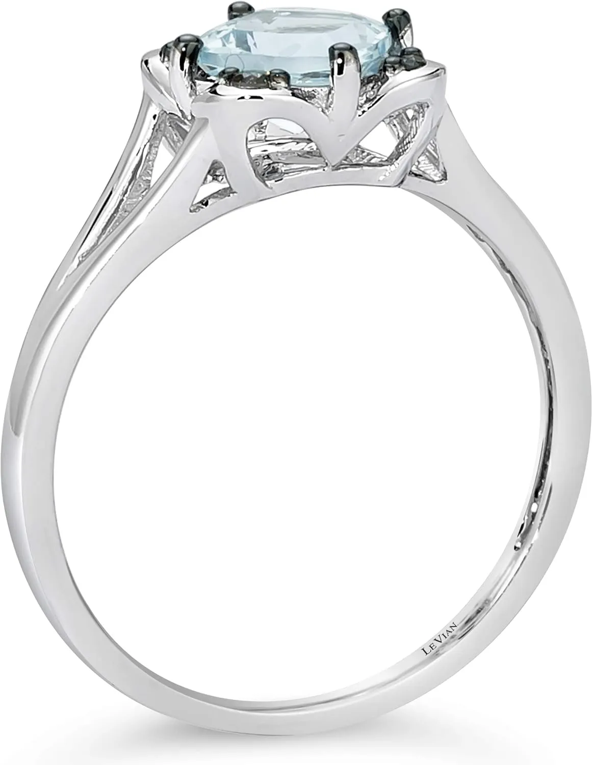 LeVian 14K Gold Cushion-Cut Gemstone & Chocolate Diamond Accented Split-shank Ring (Fancy Brown Color, SI1-SI2 Clarity) Choice of Metal/Stone