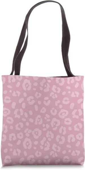 Light Pink - Chic Elegant Leopard Animal Print Pattern Tote Bag