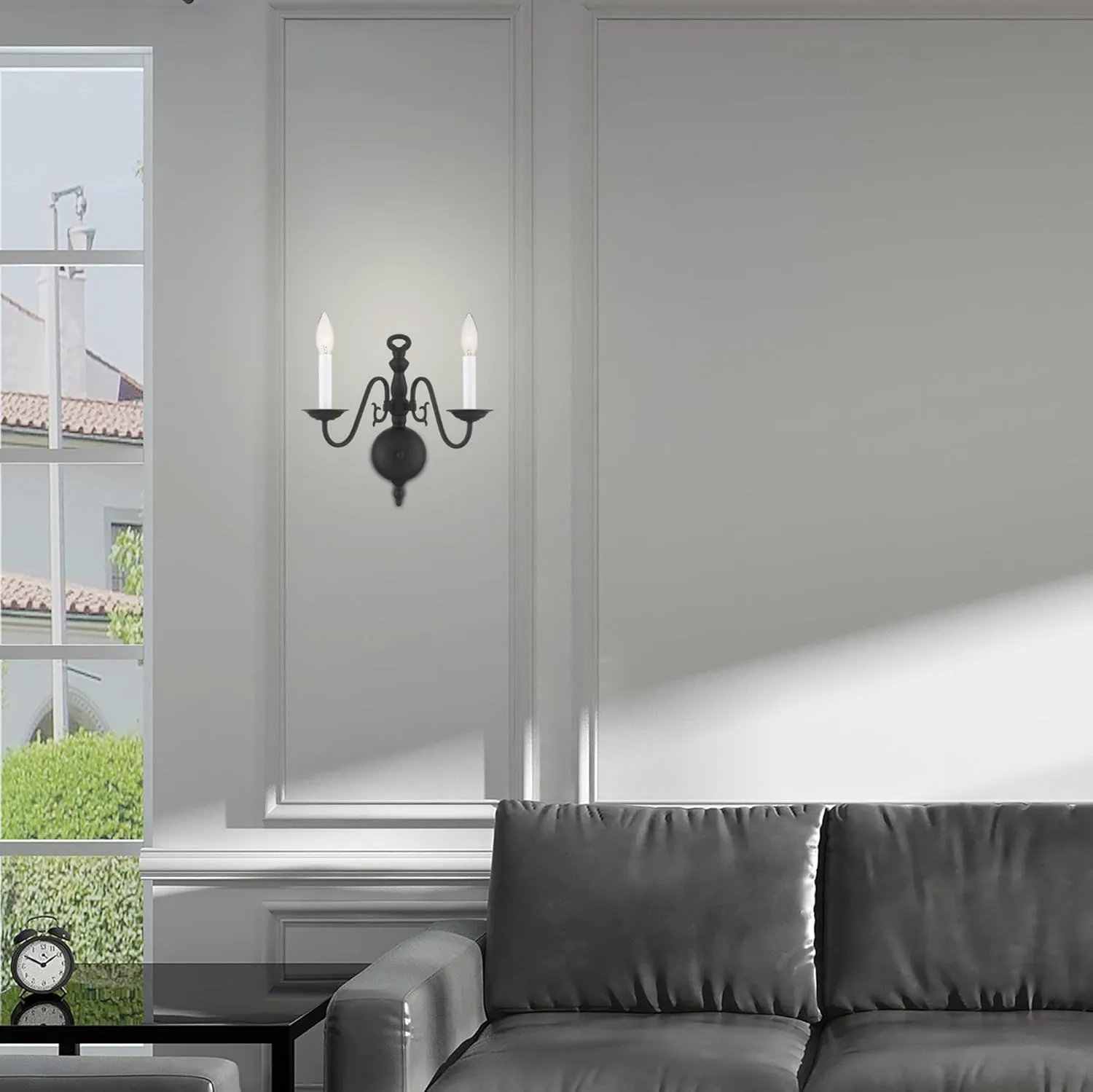 Livex Lighting 5002-04 2 Light Black Wall Sconce
